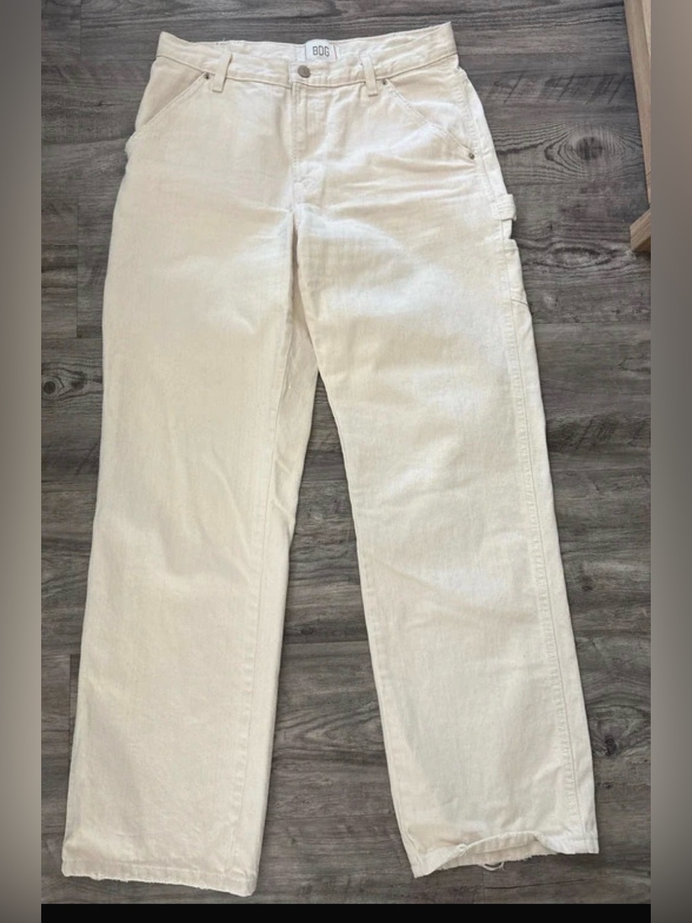 BDG Cream Straight-Leg Jeans